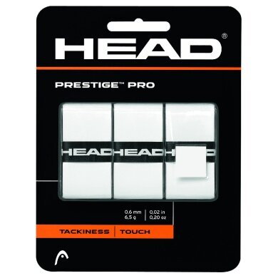 Head Overgrip Prestige Pro (klebrig, glatt) 0.6mm weiss 3er