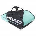 Head Tennis-Racketbag Tour Team (Schlägertasche, 2 Hauptfächer) schwarz/mint <b>9R</b>