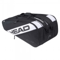 Head Tennis-Racketbag Elite (Schlägertasche, 3 Hauptfächer) schwarz/weiss <b>12R</b>