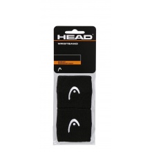 Head Schweissband Handgelenk Logo schwarz - 2 Stück