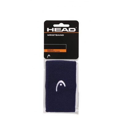 Head Schweissband Handgelenk Jumbo Logo navy - 2 Stück