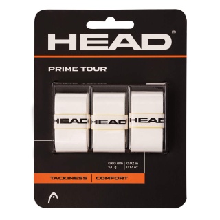 Head Overgrip Prime Tour 0.6 mm (Komfort, Griffigkeit) weiss 3er