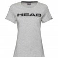 Head Tennis-Shirt Club Lucy (Mischgewebe) grau melange/schwarz Damen