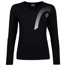 Head Tennis-Langarmshirt Club Linda (Baumwollmix) schwarz Damen