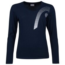 Head Tennis-Langarmshirt Club Linda (Baumwollmix) dunkelblau Damen