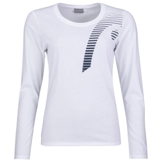 Head Tennis-Langarmshirt Club Linda (Baumwollmix) weiss Damen