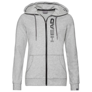 Head Kapuzenjacke (Hoodie) Club Greta grau meliert/schwarz Damen