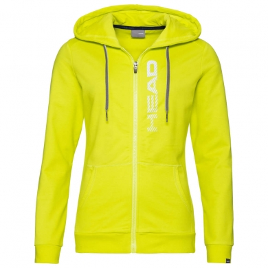 Head Kapuzenjacke (Hoodie) Club Greta gelb/weiss Damen