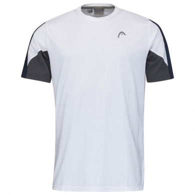 Head Tennis-Tshirt Club Technical (Moisture Transfer Microfiber Technologie) weiss/dunkelblau Jungen