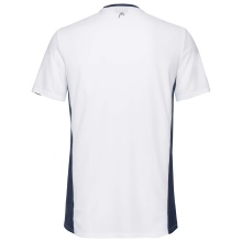 Head Tennis-Tshirt Club Technical weiss/dunkelblau Jungen