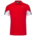 Head Tennis-Polo Club Technical (Moisture Transfer Microfiber Technologie) rot Herren