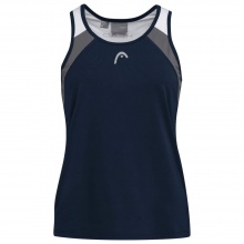 Head Tennis-Tank Top Club (Racer Back, modern) dunkelblau/weiss Mädchen