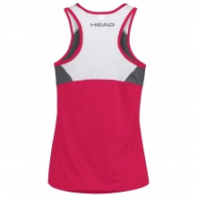 Head Tennis-Tank Top Club (Racer Back, modern) magenta/weiss Mädchen