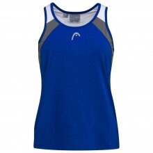 Head Tennis-Tank Top Club (Racer Back, modern) royalblau/weiss Mädchen