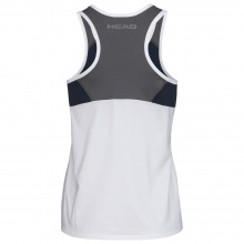 Head Tennis-Tank Top Club (Racer Back, modern) weiss/dunkelblau Mädchen