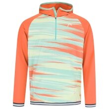 Head Kapuzenpullover Hoodie mit Kapuze Topspin (100% Polyester) pastellgrün/orange Jungen