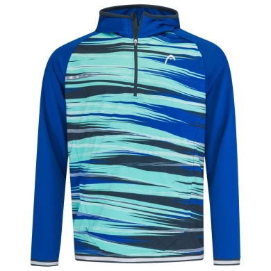 Head Kapuzenpullover Hoodie mit Kapuze Topspin 2023 (100% Polyester) royalblau/türkis Jungen