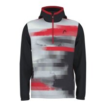 Head Kapuzenpullover Topspin Hoodie 2024 (100% Polyester) schwarz/grau/rot Jungen