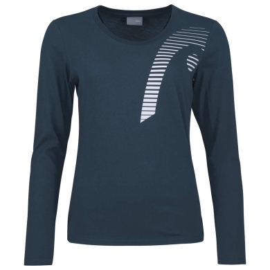 Head Tennis-Langarmshirt Club Linda (Baumwollmix) navyblau Damen