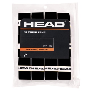 Head Overgrip Prime Tour 0.6 mm (Komfort, Griffigkeit) schwarz 12er Clip-Beutel