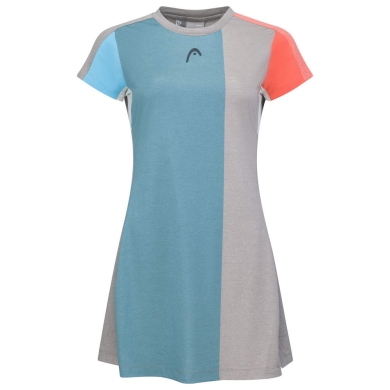 Head Padel-Tenniskleid Tech Dress (separate Innenhose) grau/elektrikblau Damen