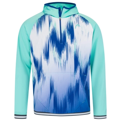 Head Kapuzenpullover Hoodie mit Kapuze Topspin (100% Polyester) türkis/blau Herren