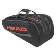 Head Tennis-Racketbag Base Racquet Bag L (Schlägertasche, 3 Hauptfächer) 2024 schwarz/orange 9er