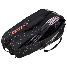 Head Tennis-Racketbag Team Racquet Bag L (Schlägertasche, 2 Hauptfächer) 2024 schwarz/grau 9er