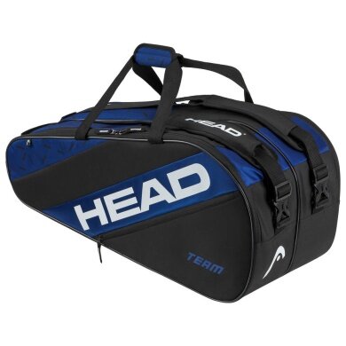 Head Tennis-Racketbag Team Racquet Bag L (Schlägertasche, 2 Hauptfächer) 2024 blau/schwarz 9er