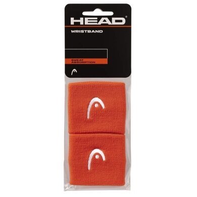 Head Schweissband Handgelenk Logo orange - 2 Stück