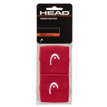 Head Schweissband Handgelenk Logo rot - 2 Stück