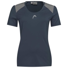 Head Tennis-Shirt Club 22 Tech (Moisture Transfer Microfiber Technologie) navyblau Damen