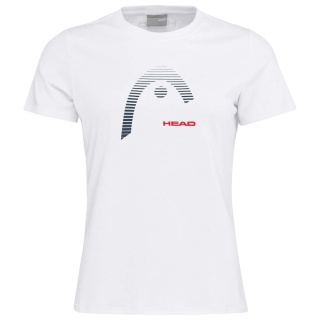 Head Tennis-Shirt Club 22 Lara (Baumwollmix) weiss/rot Damen