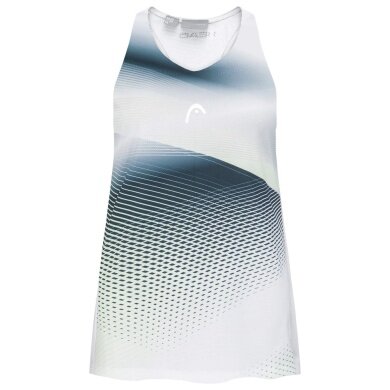 Head Tennis-Tank Top Agility (schnelltrocknend, V-Ausschnitt) weiss/navyblau Mädchen