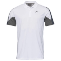 Head Tennis-Polo Club Technical (Moisture Transfer Microfiber Technologie) weiss/navyblau Herren