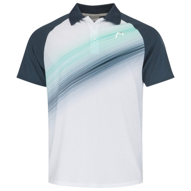 Head Tennis-Polo Performance 2023 (Moisture Transfer Microfiber Technologie) weiss/navyblau Herren