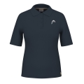 Head Tennis-Polo Performance 2024 (Polyester-Jacquard, schnelltrocknend) navyblau Damen