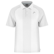 Head Tennis-Polo Performance (100% Polyester, Moisture Transfer Microfiber Technologie) 2025 weiss/grau Herren