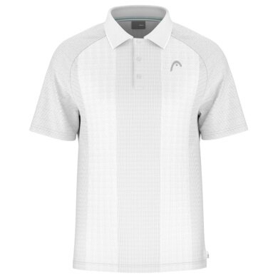 Head Tennis-Polo Performance (100% Polyester, Moisture Transfer Microfiber Technologie) 2025 weiss/grau Herren