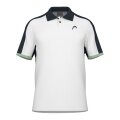 Head Tennis-Polo Play Tech (Mesh-Einsätze) weiss/grün Herren