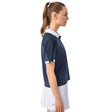 Head Tennis-Polo Play Tech (Polyester-Jacquard, schnelltrocknend) 2025 navyblau Damen