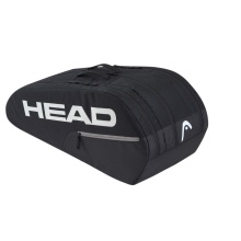 Head Tennis-Racketbag Base Racquet Bag L (Schlägertasche, 3 Hauptfächer) 2025 schwarz 9er