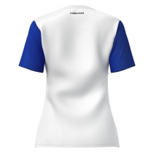 Head Tennis-Shirt Club 25 Tech (100% Polyester, schnelltrocknend) weiss/royalblau Damen