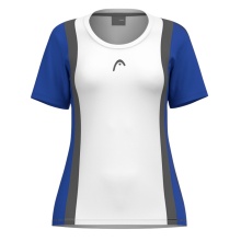 Head Tennis-Shirt Club 25 Tech (100% Polyester, schnelltrocknend) weiss/royalblau Damen