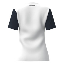 Head Tennis-Shirt Club 25 Tech (Moisture Transfer Microfiber Technologie) weiss/navyblau Mädchen