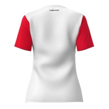 Head Tennis-Shirt Club 25 Tech (Moisture Transfer Microfiber Technologie) weiss/rot Mädchen