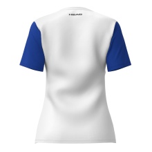 Head Tennis-Shirt Club 25 Tech (Moisture Transfer Microfiber Technologie) weiss/royalblau Mädchen