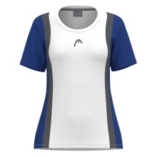 Head Tennis-Shirt Club 25 Tech (Moisture Transfer Microfiber Technologie) weiss/royalblau Mädchen