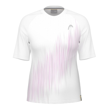 Head Tennis-Shirt Performance 2024 (Polyester-Jacquard, schnelltrocknend) weiss/pink Damen