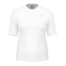 Head Tennis-Shirt Performance 2024 (Polyester-Jacquard, schnelltrocknend) weiss Damen